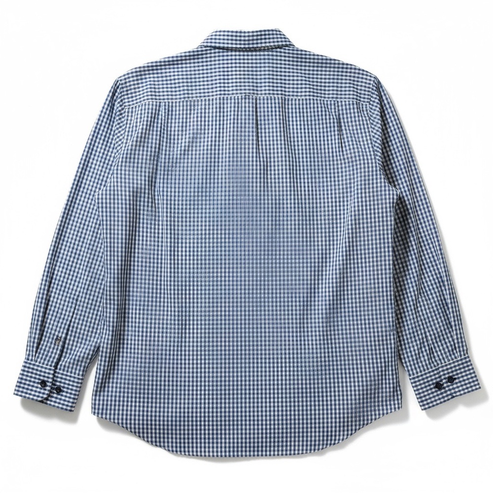 Izod Blue and White Checkered Men's Button Down, size 2XL - Picture 2 of 5